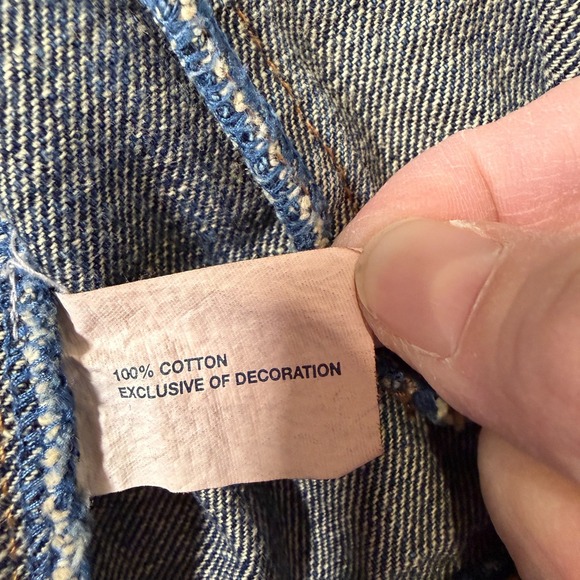 Gap Boho Embroidered Denim Jacket Size XL Floral Cottage Butterflies Indie Y2K - Picture 9 of 10